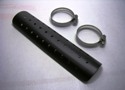 9" Perforated Heat Shield. Black Satin, Universal Fitment